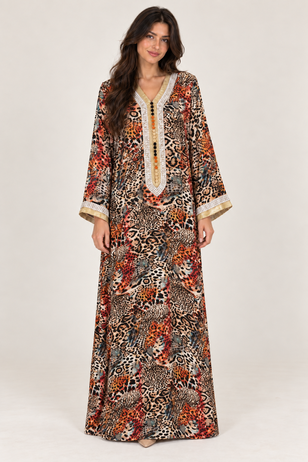 Moroccan Animal Print Jalabiya
